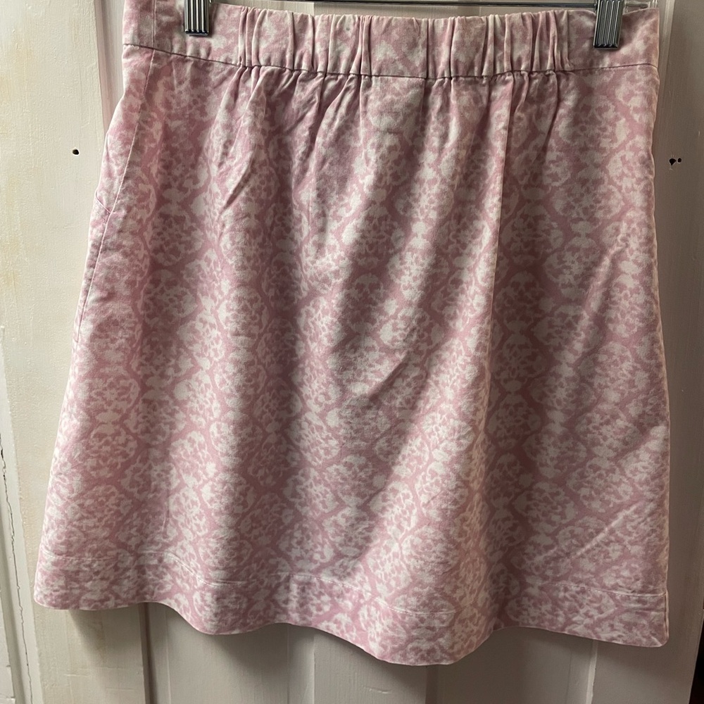 Pink Cotton Patterned Skirt